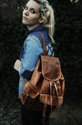 Oil Tanned Hand Polished Leather Rucksack Backpack