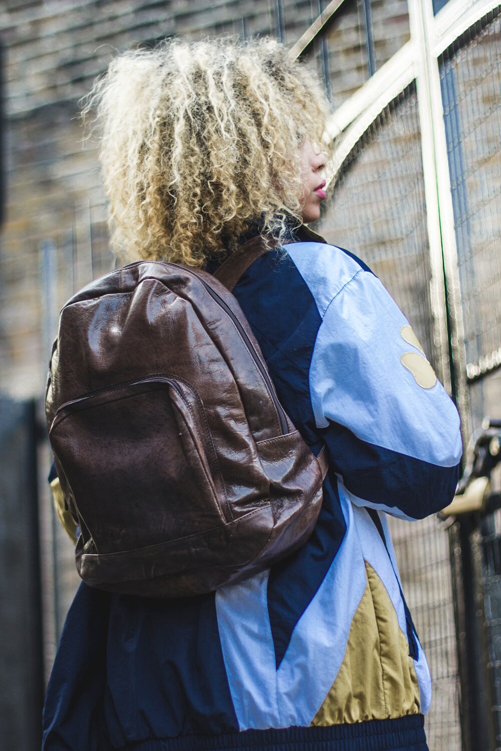 Leather Backpack In Coco Brown