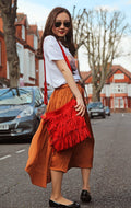 Suede Fringe Festival Summer Shoulder Bag