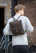 Brown Leather Satchel Backpack Convertible