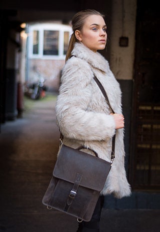 Brown Leather Satchel Backpack Convertible