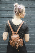 80's Festival Style Miniature Rucksack (Toffee Brown)