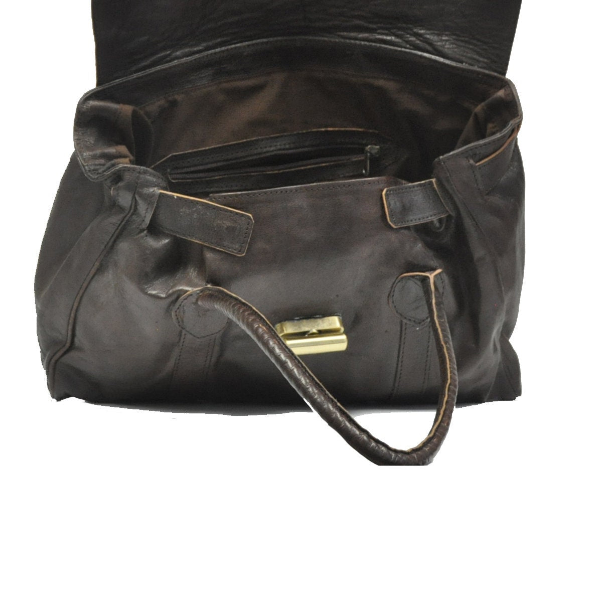 Brown Leather Shoulder Bag Handbag