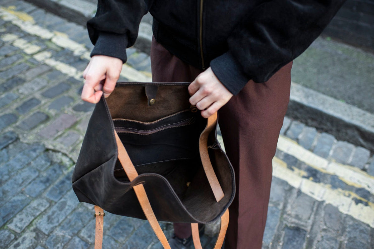 Coco Leather Backpack Tote (Convertible)