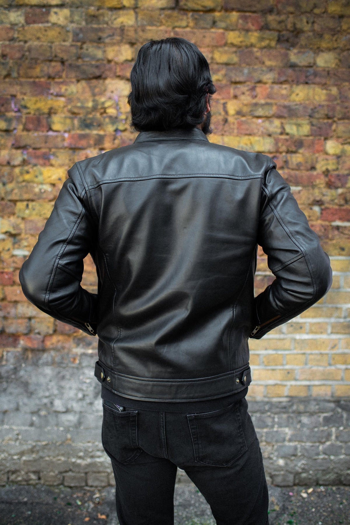 Soft Black Leather Motorcycle Biker Jacket