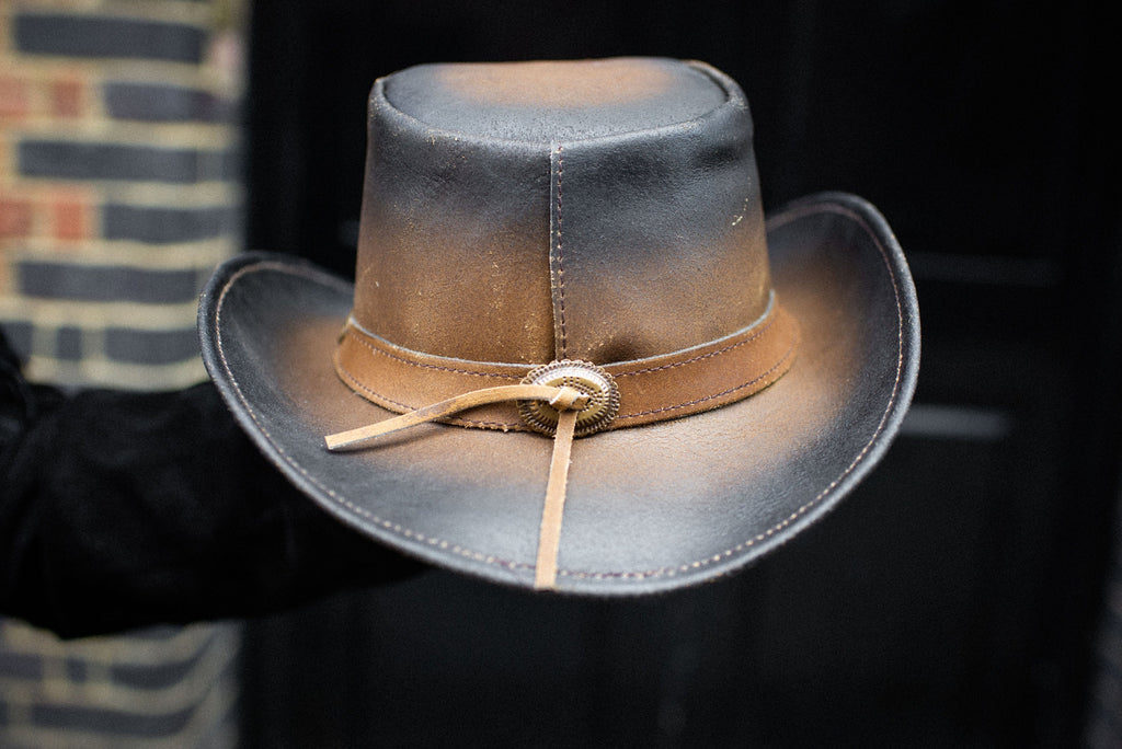 Leather Cowboy Hat Hand Made