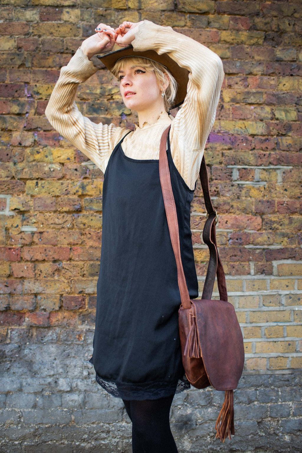 Soft Brown Leather Fold Over Saddle Bag