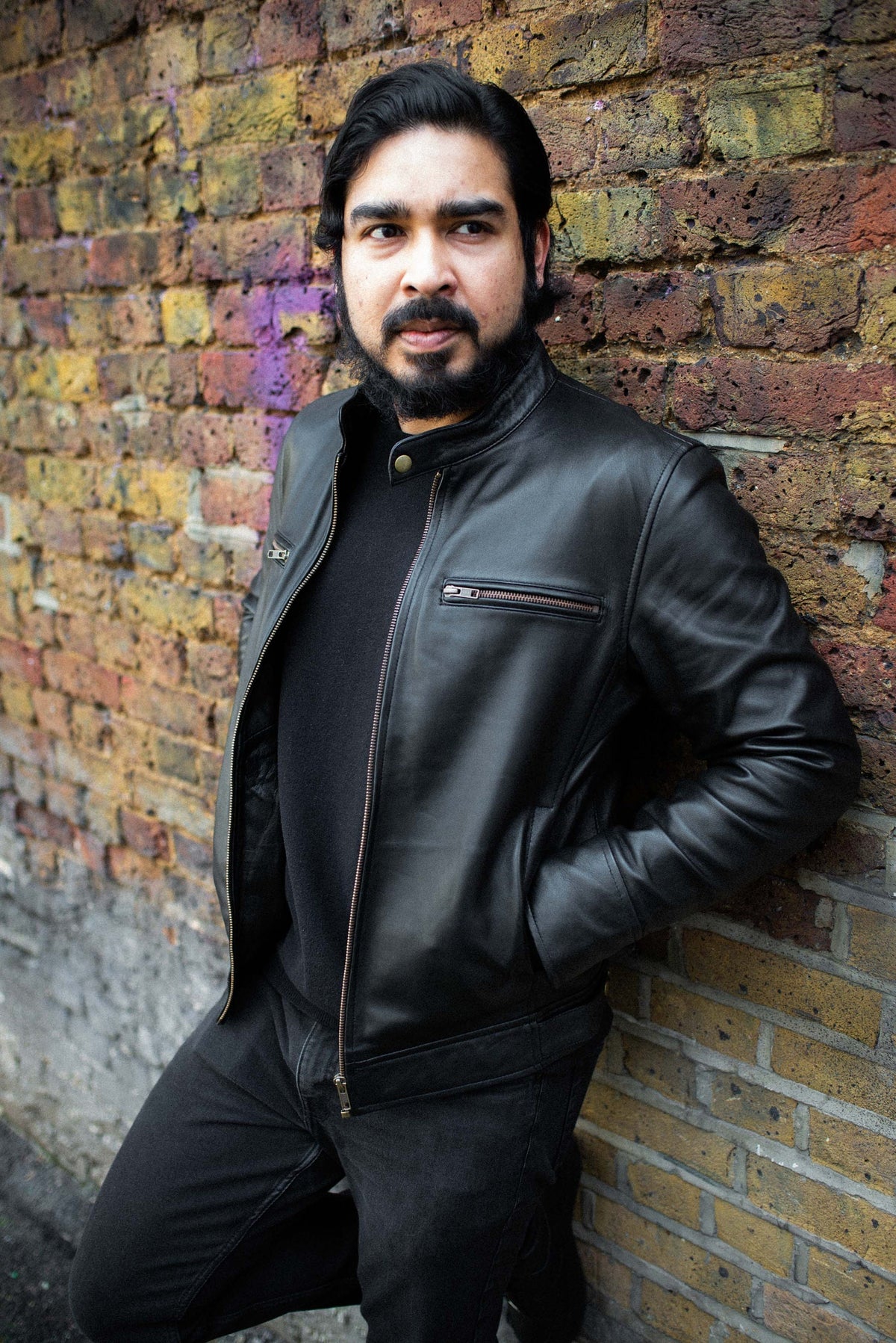 Soft Black Leather Motorcycle Biker Jacket