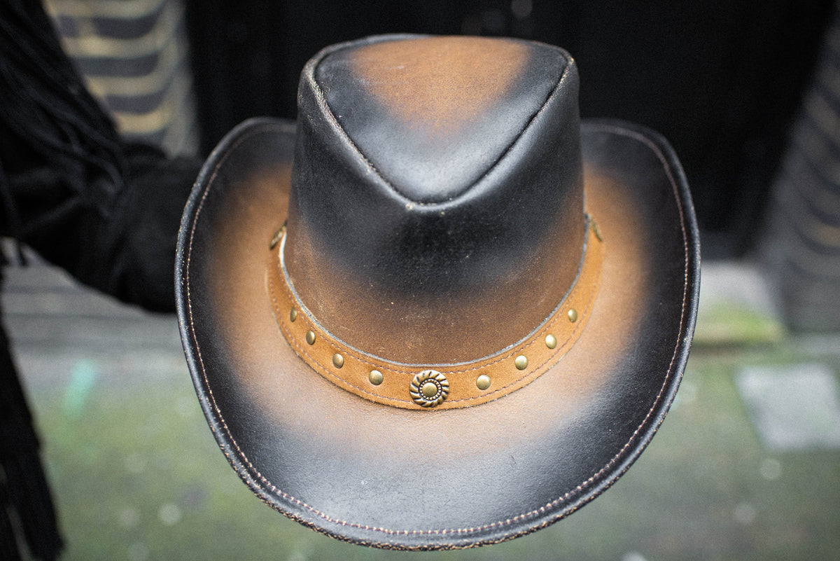 Leather Cowboy Hat Hand Made