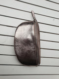 Silver Leather Glitter Effect Cross Body Bumbag