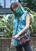 Moroccan Leather Messenger Bag Satchel In Dark Brown