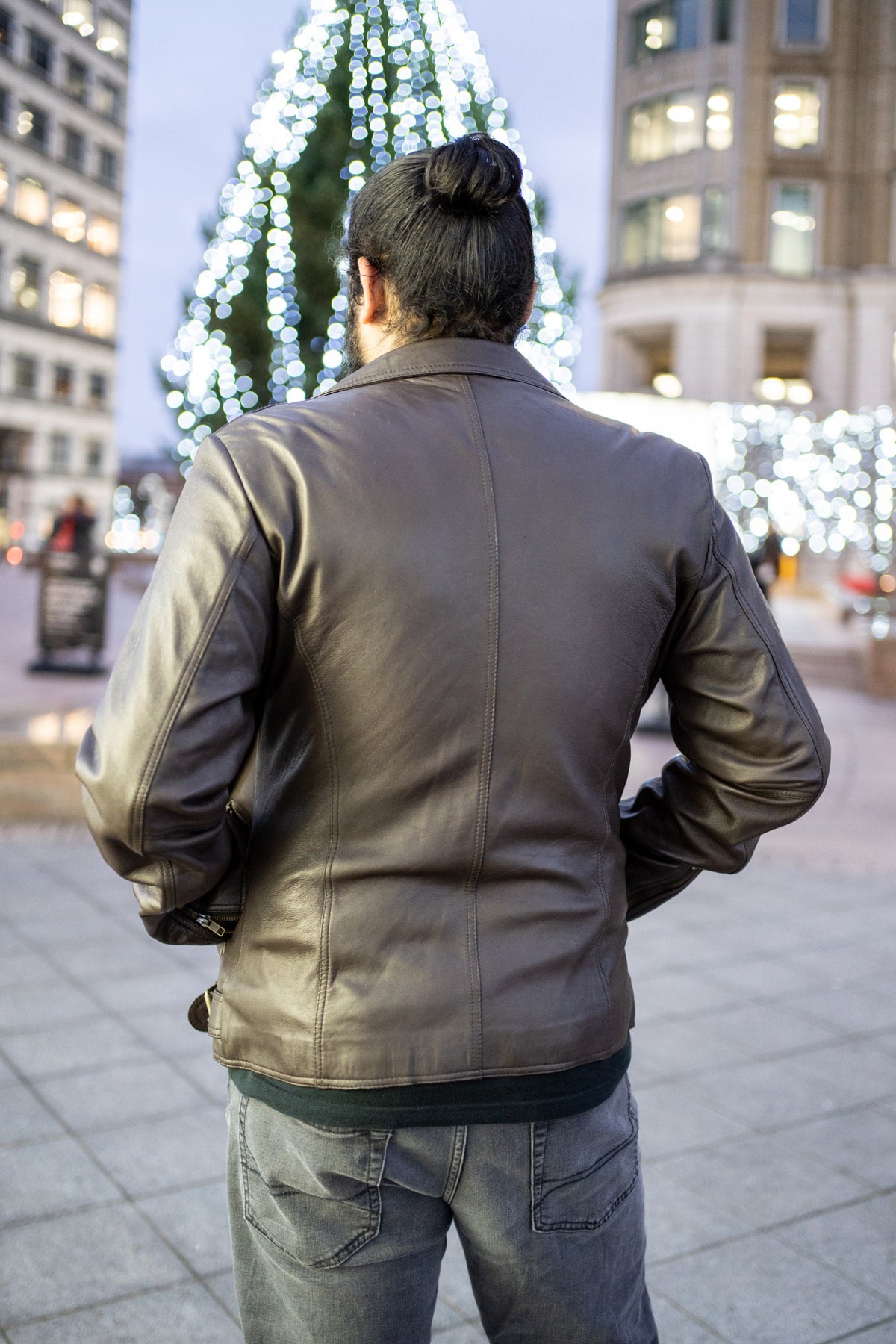 Classic 80's Style Lambskin Biker Jacket
