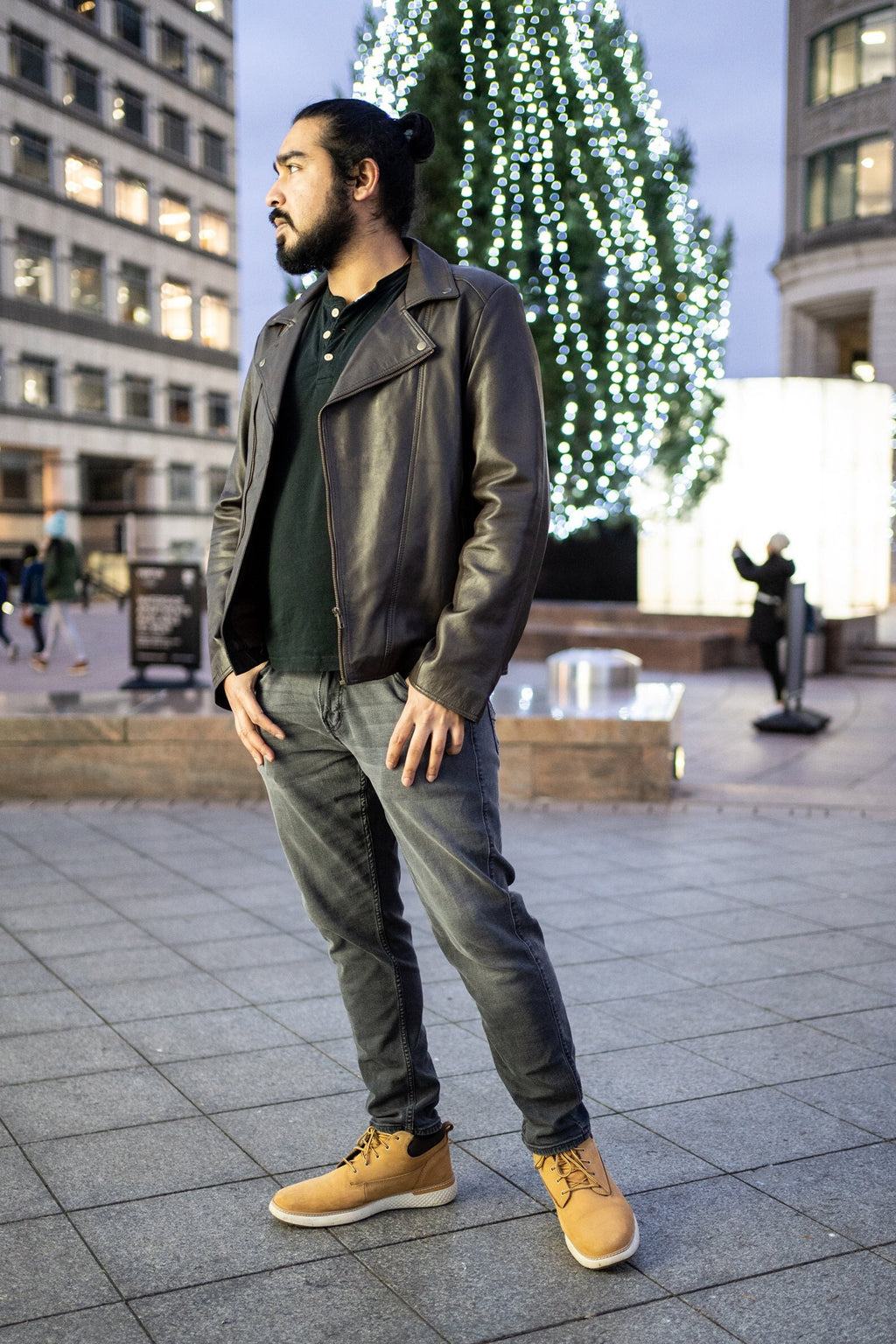 Classic 80's Style Lambskin Biker Jacket