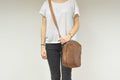 Oil Tanned Leather Cross Body Messenger Bag