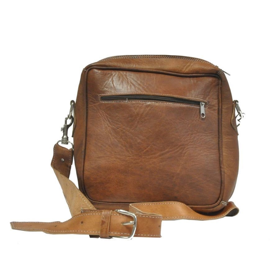 Oil Tanned Leather Cross Body Messenger Bag