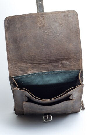 Brown Leather Satchel Backpack Convertible