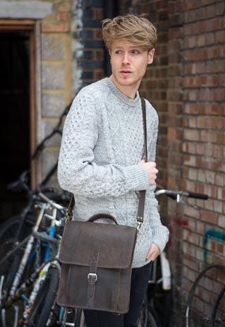 Brown Leather Satchel Backpack Convertible