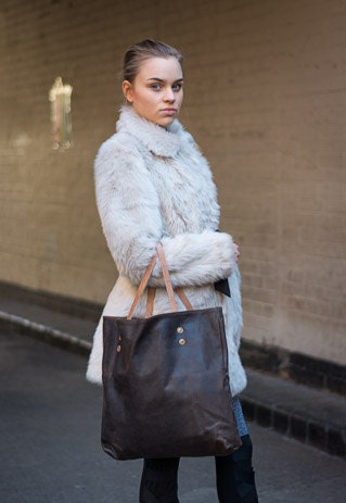 Coco Leather Backpack Tote (Convertible)