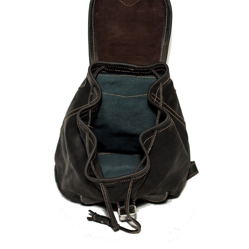Hunter Leather Rucksack Backpack In Brown (Medium)