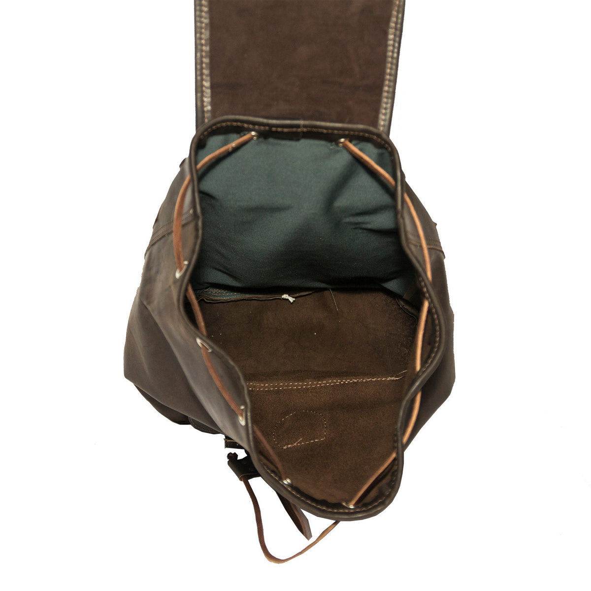 Premium Hunter Leather Rucksack Backpack In Brown