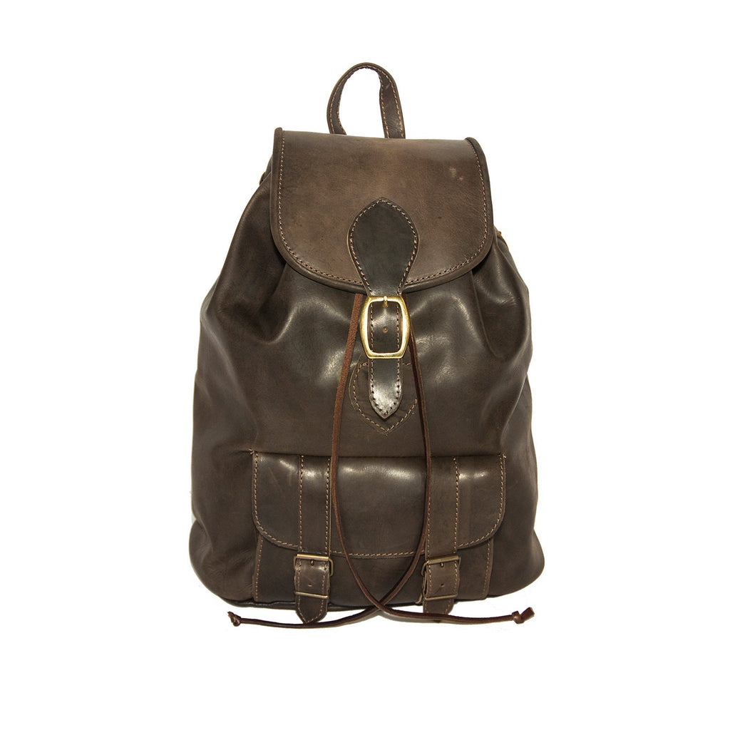 Premium Hunter Leather Rucksack Backpack In Brown