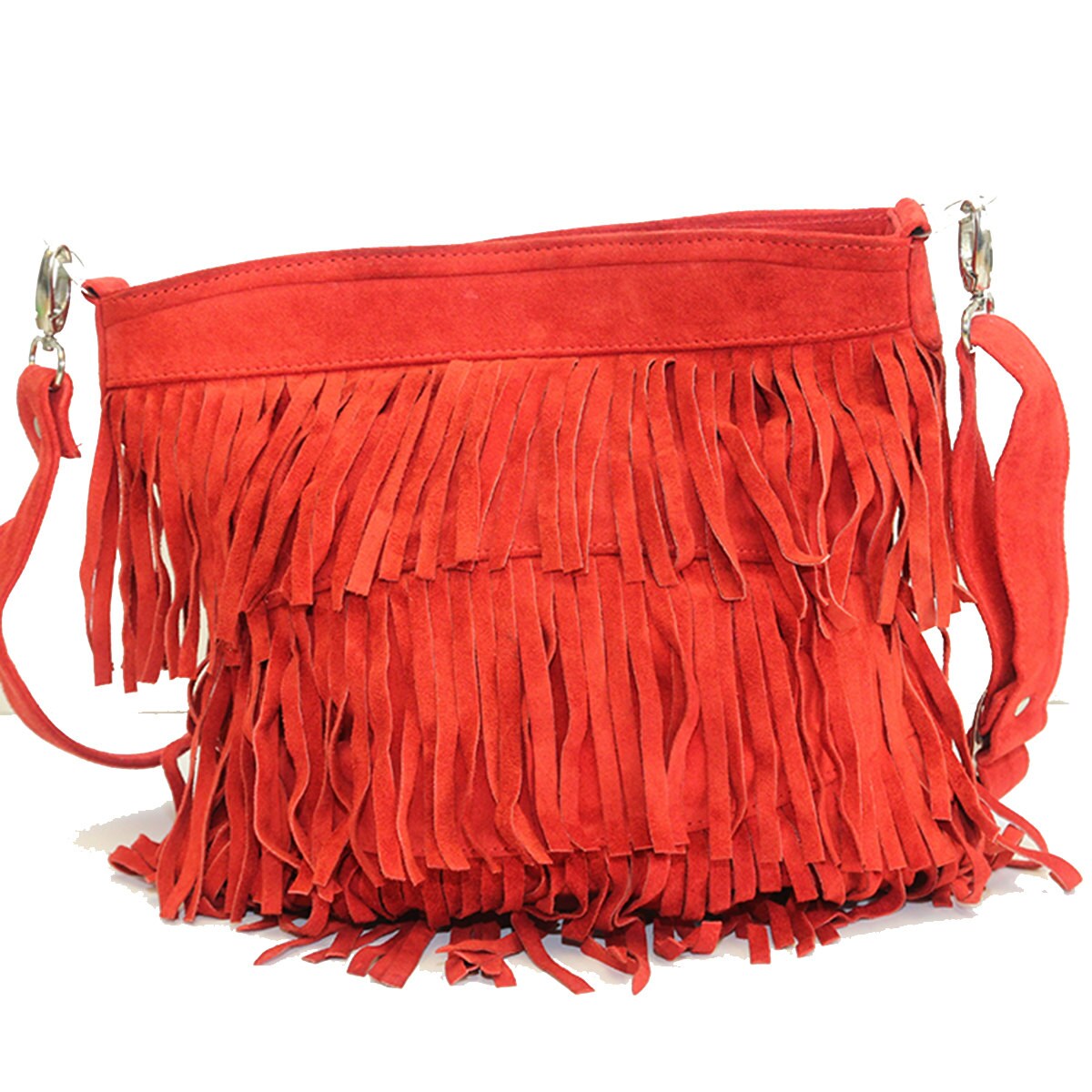 Suede Fringe Festival Summer Shoulder Bag