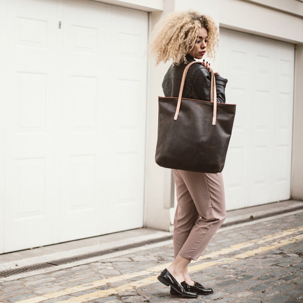 Coco Leather Shopper Tote