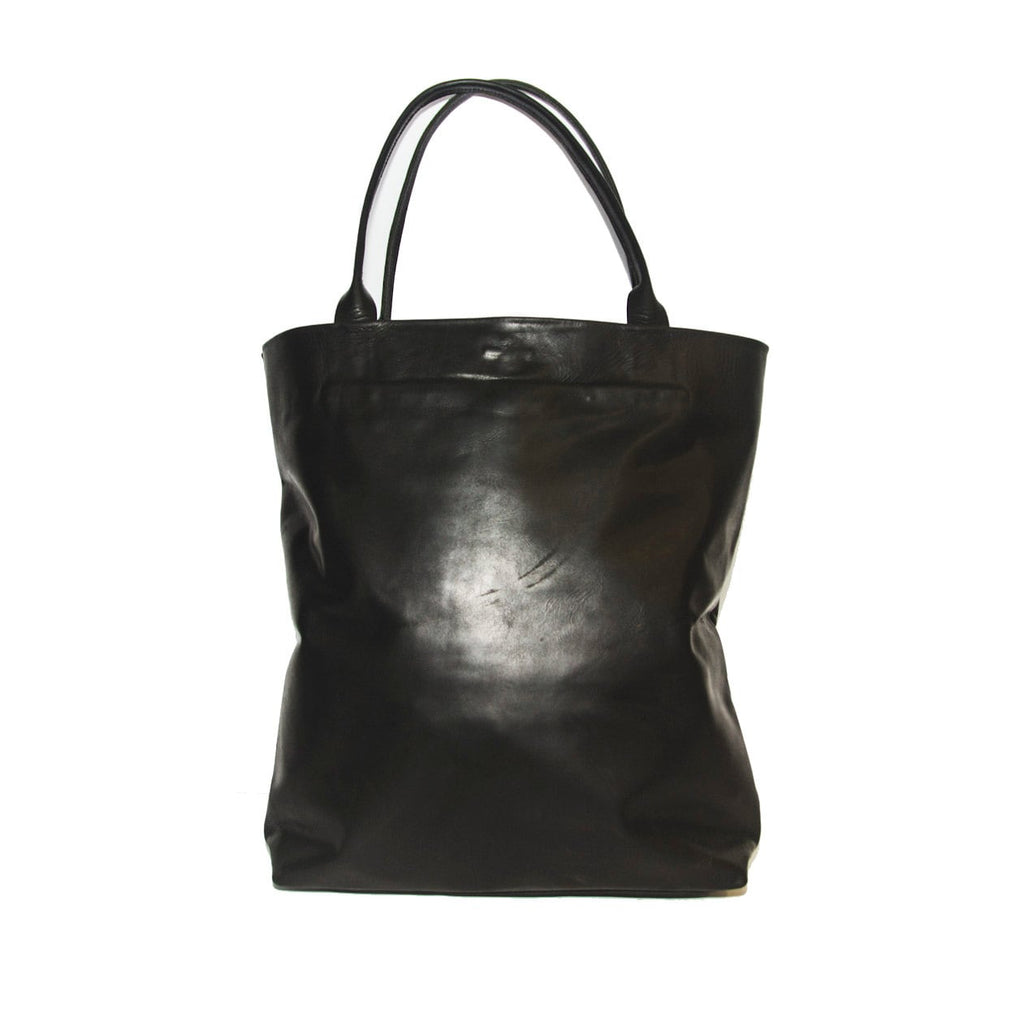 The Urban Black Leather Tote, Shopper Bag