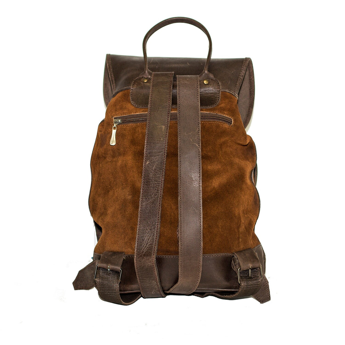 Red Suede and Leather Rucksack Backpack Premium