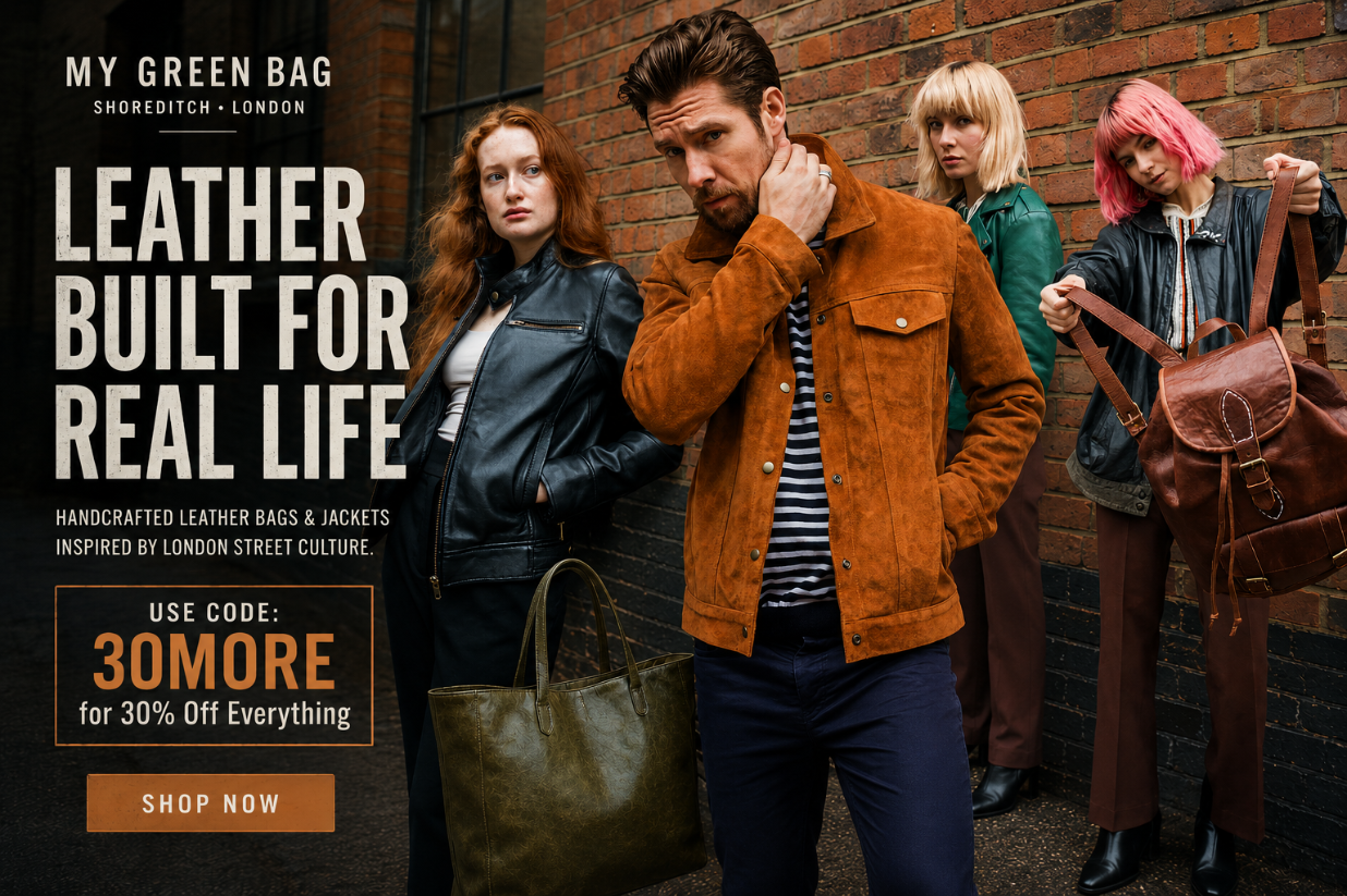 my green bag leather bags and jackets shop london