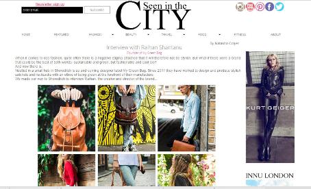 see in the city fashion magazine my green bag interview